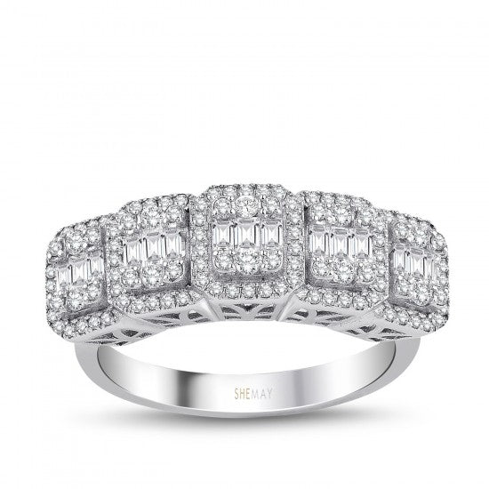 Пръстен бяло злато с Диаманти 0.65 карата